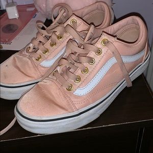 Pink and gold authentic vans